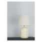 JS-GL-6640-1 - Ceramic Metal & Fabric Shade Modern Table Lamp