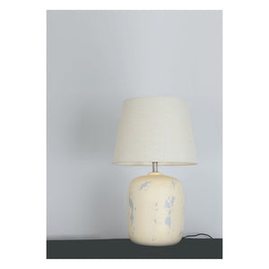 JS-GL-6640-1 - Ceramic Metal & Fabric Shade Modern Table Lamp
