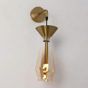 JS-GL-6647S-W AMB - Antique Brass Metal & Glass & Acrylic Modern Wall Light