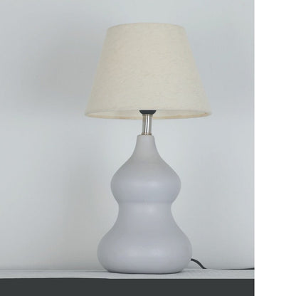 JS-GL-6650-1 - Ceramic Metal & Fabric Shade Modern Table Lamp