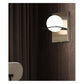 JS-GL-6770-1AB - BLACK & ANTIQUE BRASS METAL Glass Ball Wall Light