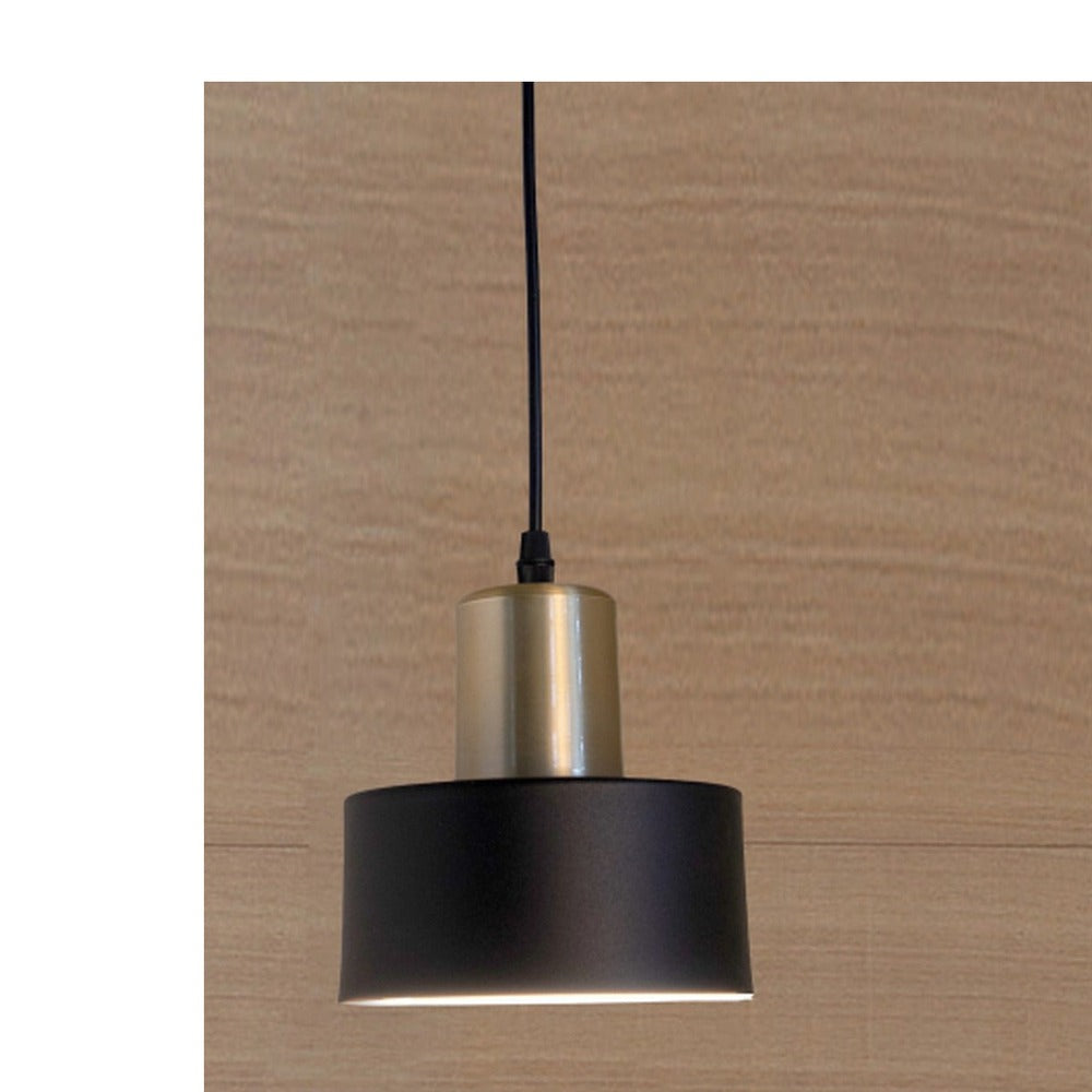 JS-GL-6776-1 AB - ANTIQUE BRASS & BLACK Metal Hanging Light