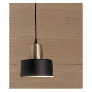 JS-GL-6776-1 AB - ANTIQUE BRASS & BLACK Metal Hanging Light