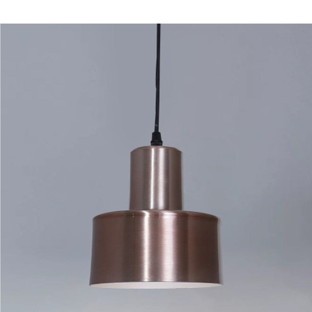 JS-GL-6776-1 AC - ANTIQUE COPPER & WHITE Metal Hanging Light