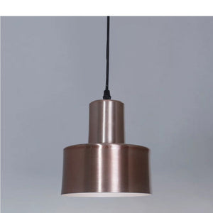JS-GL-6776-1 AC - ANTIQUE COPPER & WHITE Metal Hanging Light