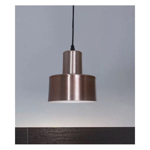 JS-GL-6776-1 AC - ANTIQUE COPPER & WHITE Metal Hanging Light