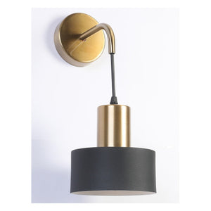 JS-GL-6776-1 BK - ANTIQUE BRASS & BLACK & WHITE METAL Led Wall Light