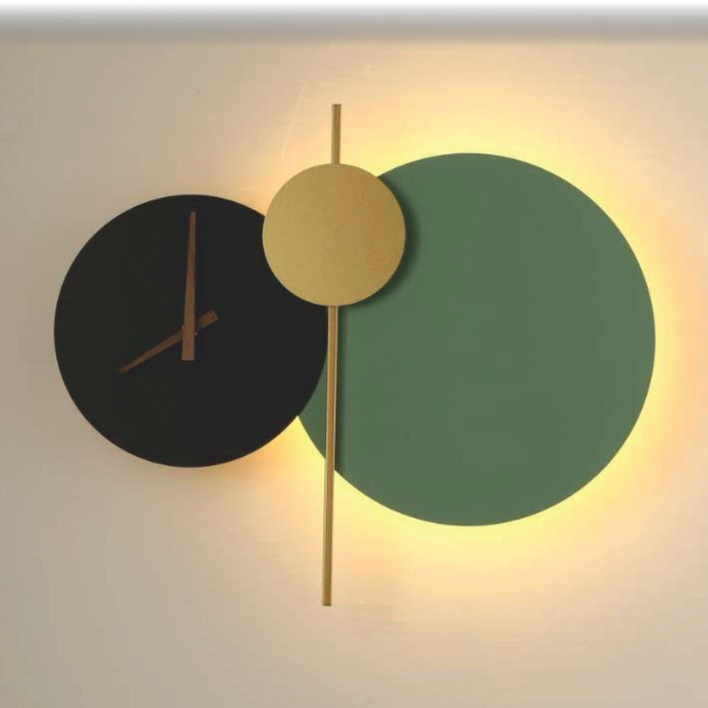JS-GL-6780-W - Black & Green & Gold Metal & Acrylic Modern Wall Light
