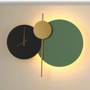 JS-GL-6780-W - Black & Green & Gold Metal & Acrylic Modern Wall Light