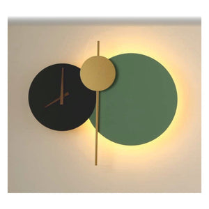 JS-GL-6780-W - Black & Green & Gold Metal & Acrylic Modern Wall Light