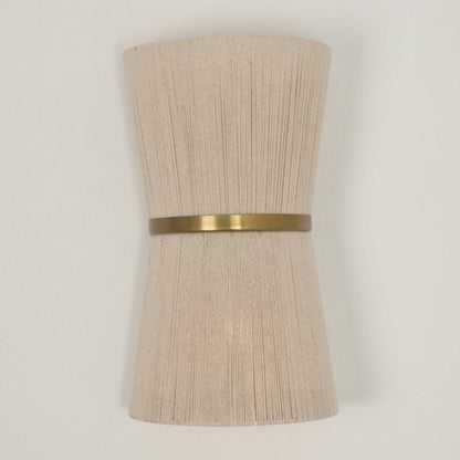 JS-GL-68720 - Antique Brass Metal & Jute Rope Modern Wall Light