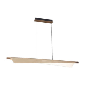 JS-GL-696-12 - Brushed Gold Metal & Acrylic Led Chandelier