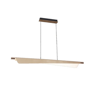JS-GL-696-12 - Brushed Gold Metal & Acrylic Led Chandelier