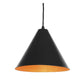 JS-GL-6990-1 - BLACK & GOLD Metal Hanging Light