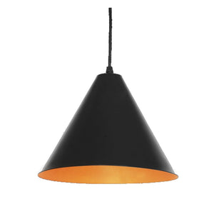 JS-GL-6990-1 - BLACK & GOLD Metal Hanging Light