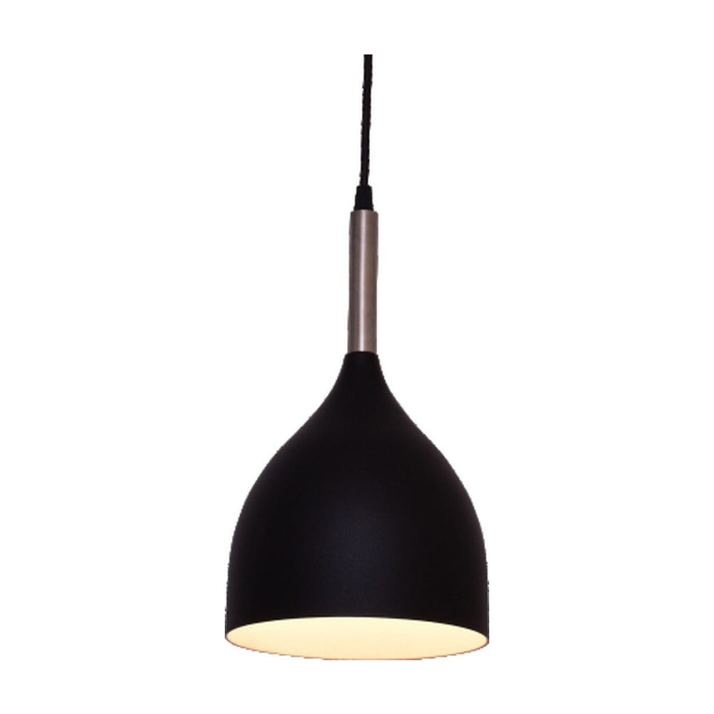 JS-GL-6996-1BK - BLACK & WHITE & SN Metal Hanging Light