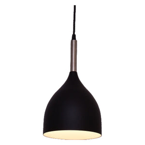 JS-GL-6996-1BK - BLACK & WHITE & SN Metal Hanging Light