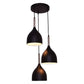 JS-GL-6996-3BK - BLACK & WHITE & SN METAL Cluster Hanging Light