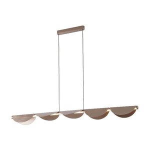 JS-GL-701-5 - Brushed Gold Metal & Acrylic Led Chandelier
