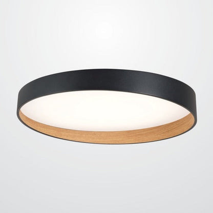 JS-GL-7012-C-B - Black & Light Wood Metal & Acrylic Led Ceiling Light