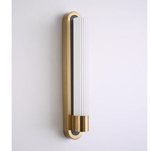 JS-GL-7020-BS - Antique Brass & Black Metal & Acrylic Modern Wall Light