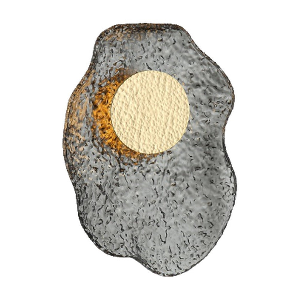 JS-GL-7093 BK - Antique Brass Metal & Glass Modern Wall Light