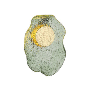 JS-GL-7093 GR - Antique Brass Metal & Glass Modern Wall Light