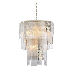JS-GL-7123D - Champagne Gold Metal & Glass Crystal Chandelier