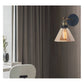 JS-GL-7130-1 - ANTIQUE BRASS & BLACK METAL & GLASS Modern Wall Light