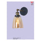 JS-GL-7131-1 - ANTIQUE BRASS & BLACK METAL & GLASS Modern Wall Light