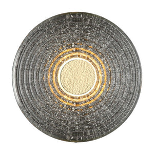 JS-GL-7145 - Antique Brass Metal & Glass Modern Wall Light