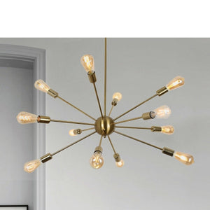 JS-GL-7210CP-12 - ANTIQUE BRASS METAL Modern Hanging Light