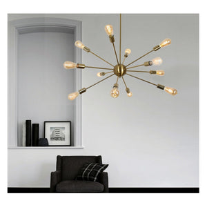 JS-GL-7210CP-12 - ANTIQUE BRASS METAL Modern Hanging Light