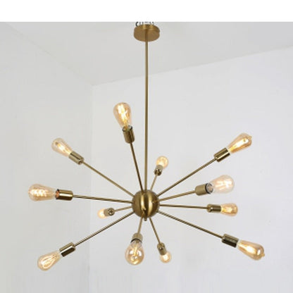 JS-GL-7212-12 - BLACK METAL Rectangular Chandelier
