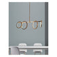 JS-GL-7230- 4L - French Gold Metal & Acrylic Led Hanging Light