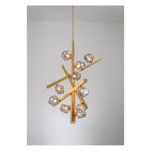 JS-GL-7235-HL - Gold Metal & Glass Luxury Chandelier