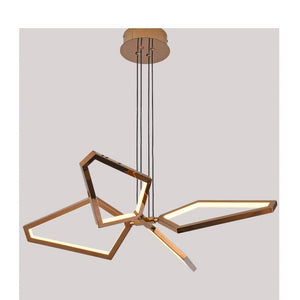 JS-GL-7241- 4 - French Gold Metal & Acrylic Led Hanging Light