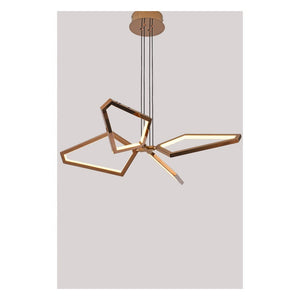 JS-GL-7241- 4 - French Gold Metal & Acrylic Led Hanging Light