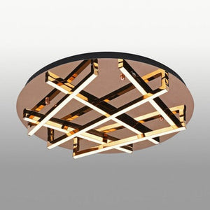 JS-GL-7273RD-550 - French Gold Metal & Acrylic Led Ceiling Light