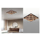 JS-GL-727SQ-550 - French Gold Metal & Acrylic Led Ceiling Light