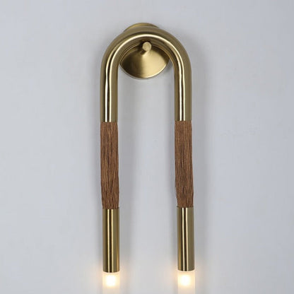 JS-GL-73-W - Antique Brass Metal & Acrylic & Threads Modern Wall Light