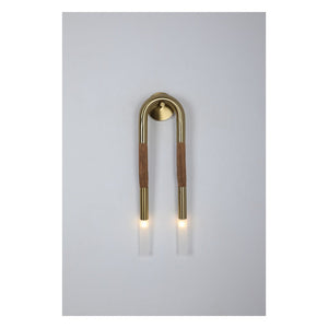 JS-GL-73-W - Antique Brass Metal & Acrylic & Threads Modern Wall Light