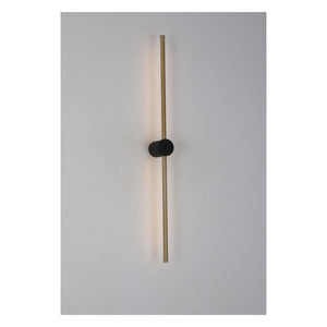 JS-GL-7503-W - Antique Brass & Black Metal & Acrylic Modern Wall Light
