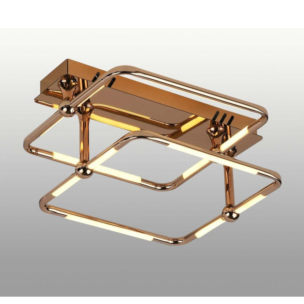 JS-GL-7516-3+4+5 - French Gold Metal & Acrylic Led Ceiling Light