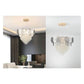 JS-GL-7589-D600 - French Gold Glass & Crystals Crystal Chandelier