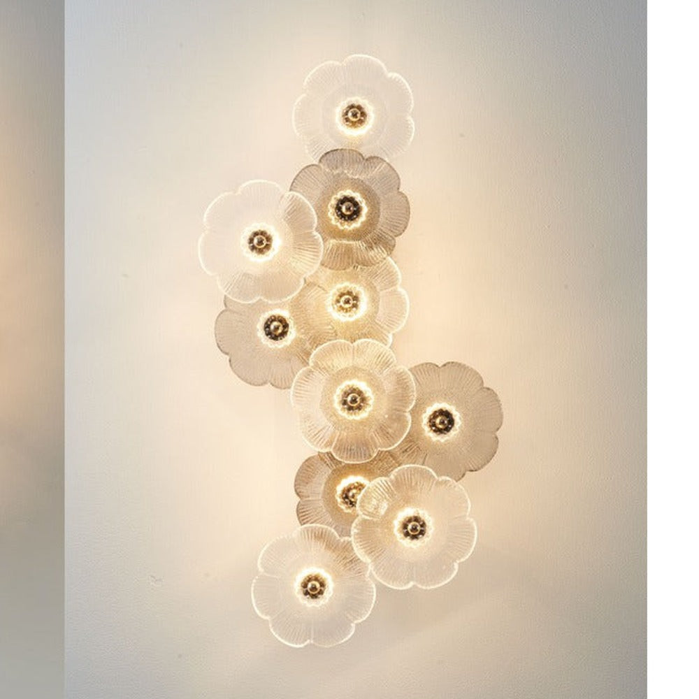JS-GL-7589B-10 - Rose Gold Metal & Glass Modern Wall Light