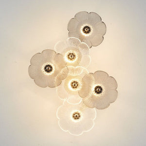 JS-GL-7589B-6 - French Gold Metal & Glass Modern Wall Light