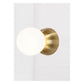 JS-GL-76041 - ANTIQUE BRASS METAL Glass Ball Wall Light