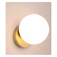 JS-GL-76042 - ANTIQUE BRASS METAL Glass Ball Wall Light