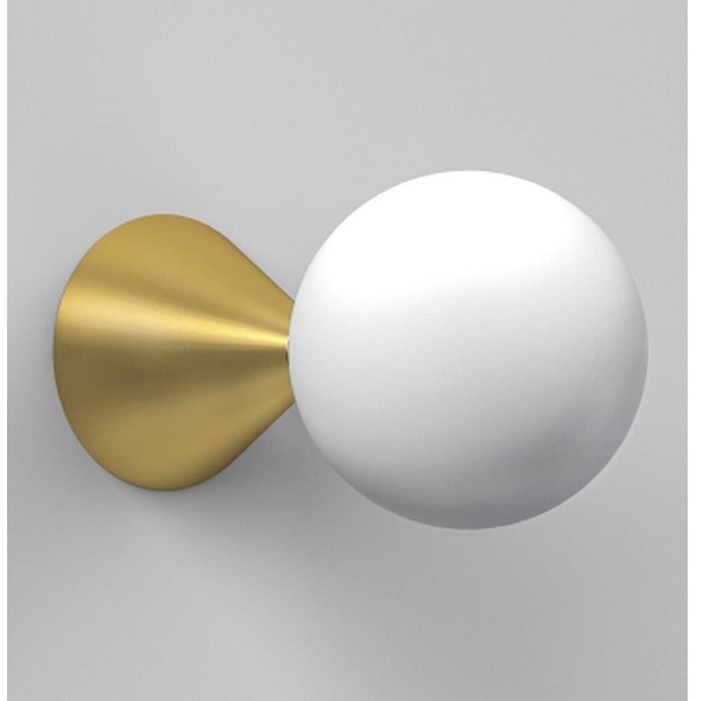 JS-GL-76044 - ANTIQUE BRASS METAL Glass Ball Wall Light